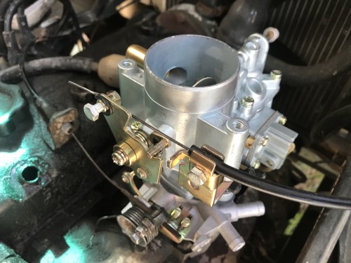 Montage carburateur neuf 32DIS VA1580-1 Renault Estafette avec utilisation du kit d'adaptation pour pipe pour carburateur 32PDIS ref. VA1580-3AD