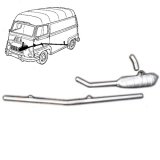 Parts for Renault Estafette exhaust line first assembly