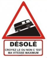 Autocollant "Désolé" Renault Estafette