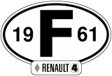 Autocollants Renault 4 - Années 1961 -> 1992