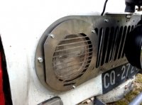 Pair of front headlight grilles for grille mesh "TROPHY" for Renault R4 4L.