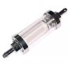 Glass and chrome fuel filter for Renault R4 4L or Renault Estafette. Removable and cleanable.