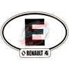 Renault R4 4L sticker, width 14cm, country Spain "E".