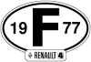 Stickers, Renault 4 R4 4L, Year 1977 - 20 CM
