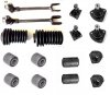 Kit ball joints, steering rods and suspension, mounting rubbers, and steering rack bellows for Renault R4 4L from 1968 until 1978