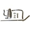 Complete exhaust line for Renault R4 4L van F4 type 210B00, all models.