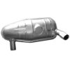 Muffler for Renault R4 4L. Mounting in the wing.